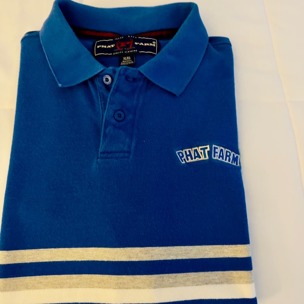 Phat Farm Polo Shirt, Mens, Size: L , Color Blue & Gray, in great condition